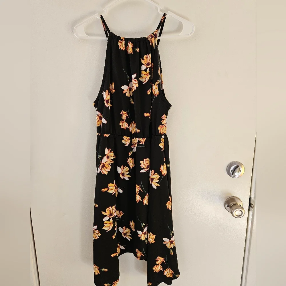 Almost Famous Floral Black Halter Dress - Picture 6 of 6